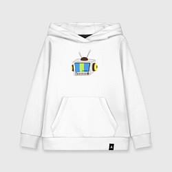 Толстовка детская хлопковая Television, цвет: белый