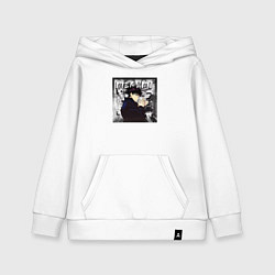 Толстовка детская хлопковая Мегуми магическая битва, цвет: белый