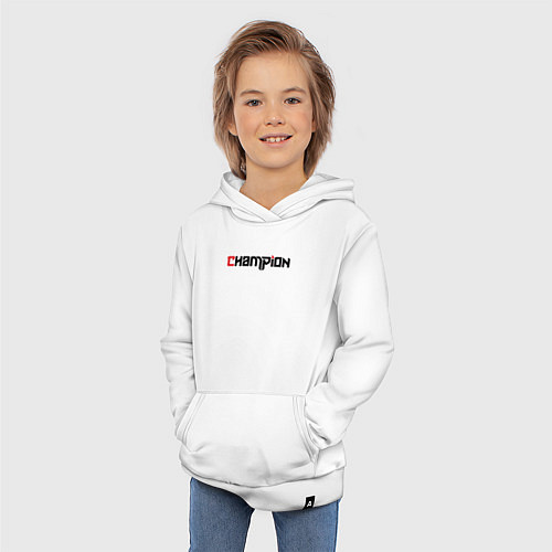 Детская толстовка-худи Champion / Белый – фото 3