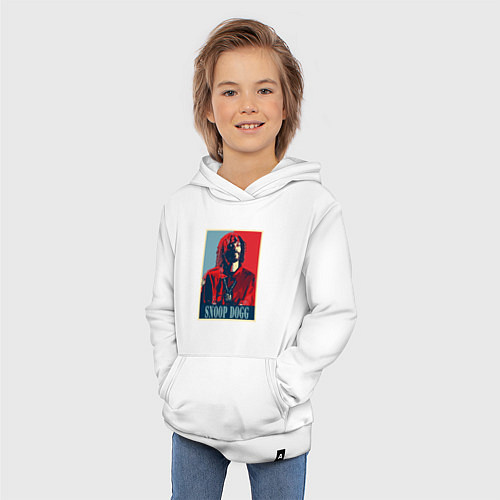 Детская толстовка-худи Snoop Dogg style / Белый – фото 3