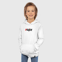 Толстовка детская хлопковая Police, цвет: белый — фото 2