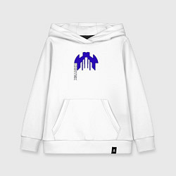 Толстовка детская хлопковая Cortex синий чёрная обводка aneurism iv, цвет: белый