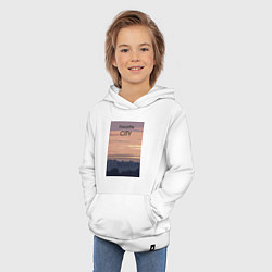 Толстовка детская хлопковая Favorite city с городским пейзажем, цвет: белый — фото 2