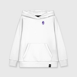 Толстовка детская хлопковая Фиолетовый уличный фонарь, цвет: белый
