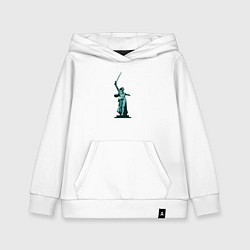 Толстовка детская хлопковая Родина мать победа, цвет: белый