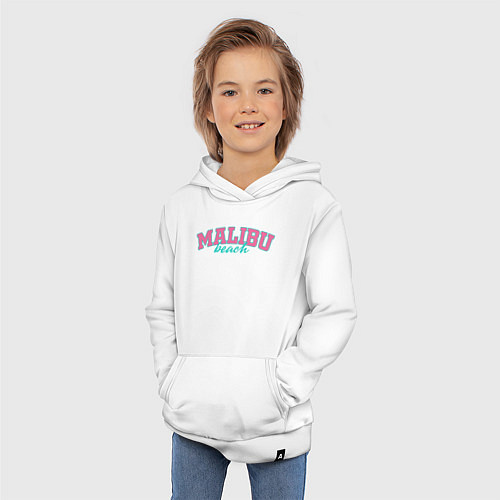 Детская толстовка-худи Malibu Beach / Белый – фото 3