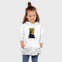 Толстовка детская хлопковая Билли Айлиш в стиле комикса, цвет: белый — фото 2