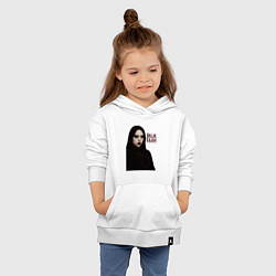 Толстовка детская хлопковая Билли Айлиш готический стиль, цвет: белый — фото 2