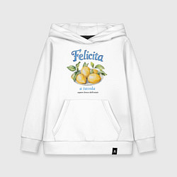 Толстовка детская хлопковая Тарелка с лимонами, цвет: белый