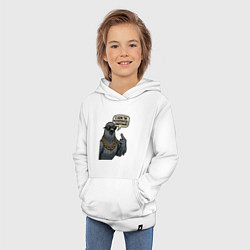 Толстовка детская хлопковая С кем ты разговариваешь смертный, цвет: белый — фото 2