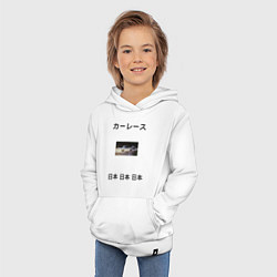 Толстовка детская хлопковая Японский дрифт, цвет: белый — фото 2