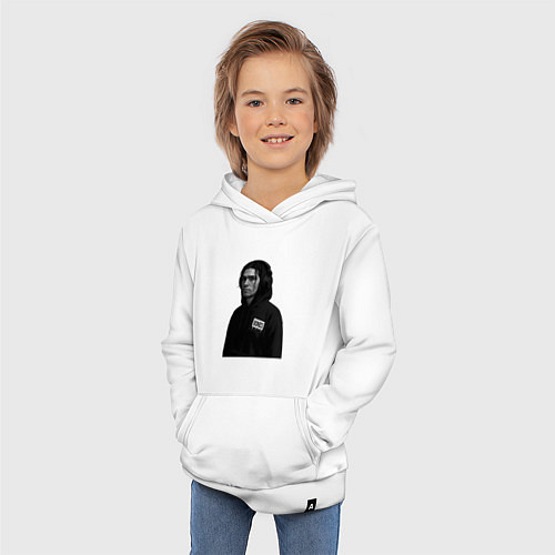 Детская толстовка-худи Bones в капюшоне с наушниками / Белый – фото 3