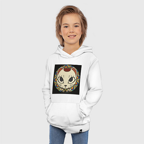 Детская толстовка-худи Радужный Дандадан / Белый – фото 3