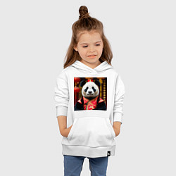 Толстовка детская хлопковая Императорская панда, цвет: белый — фото 2