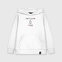 Толстовка детская хлопковая Это игра в кальмара, цвет: белый