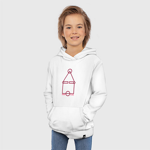 Детская толстовка-худи Стиль игры в кальмара / Белый – фото 3