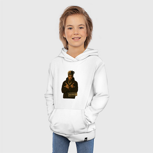 Детская толстовка-худи XXXTentacion с золотой цепью / Белый – фото 3