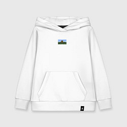 Толстовка детская хлопковая Да ты че мем майнкрафт, цвет: белый
