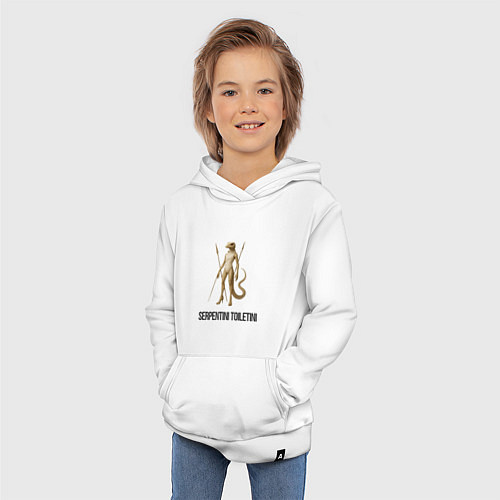 Детская толстовка-худи Serpentini Toiletini / Белый – фото 3