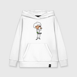 Толстовка детская хлопковая Девушка повар, цвет: белый
