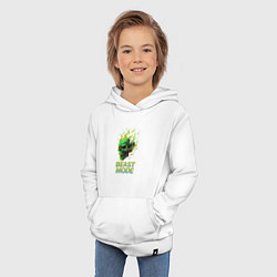 Толстовка детская хлопковая Режим зверя, цвет: белый — фото 2