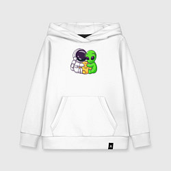 Толстовка детская хлопковая Наша луна, цвет: белый