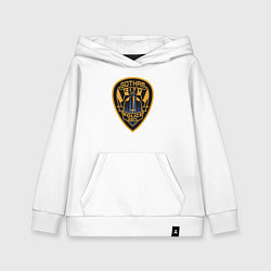 Толстовка детская хлопковая Gotham city police, цвет: белый