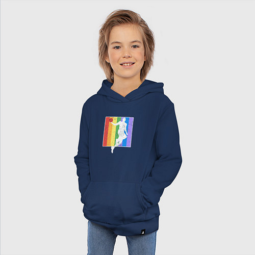 Детская толстовка-худи Play basket / Тёмно-синий – фото 3