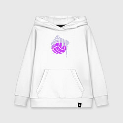 Толстовка детская хлопковая Purple ball, цвет: белый