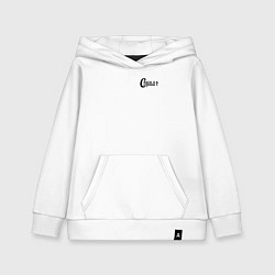 Толстовка детская хлопковая Спаси и сохрани минимализм черный, цвет: белый