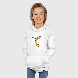 Толстовка детская хлопковая Kobe Bryant dunker, цвет: белый — фото 2