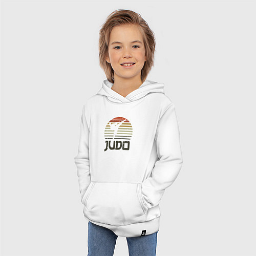 Детская толстовка-худи Judo fighter / Белый – фото 3