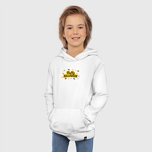 Детская толстовка-худи Пушистый хэллоуин / Белый – фото 3