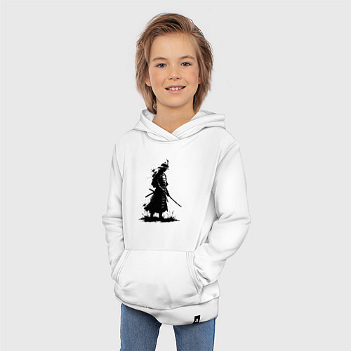 Детская толстовка-худи Тень самурая / Белый – фото 3
