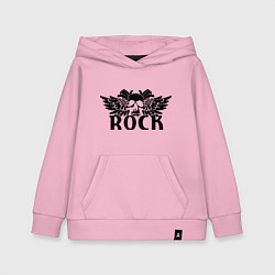 Толстовка детская хлопковая Rock Bang, цвет: светло-розовый