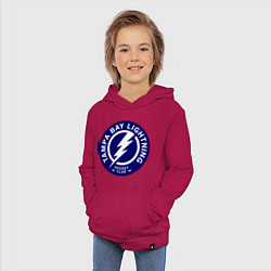 Толстовка детская хлопковая HC Tampa Bay Lightning, цвет: маджента — фото 2