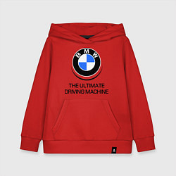 Толстовка детская хлопковая BMW Driving Machine, цвет: красный