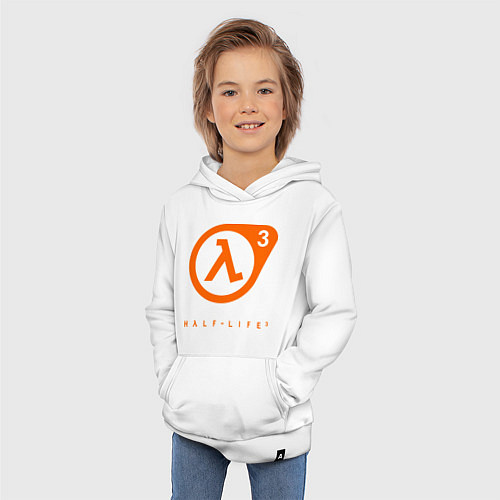 Детская толстовка-худи Half-Life 3 / Белый – фото 3