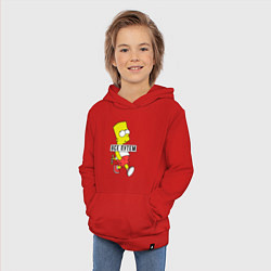 Толстовка детская хлопковая Барт Симпсон: Все путем, цвет: красный — фото 2