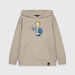 Толстовка детская хлопковая Fallout vault boy, цвет: миндальный