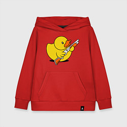 Толстовка детская хлопковая Утенок с ружъем, цвет: красный