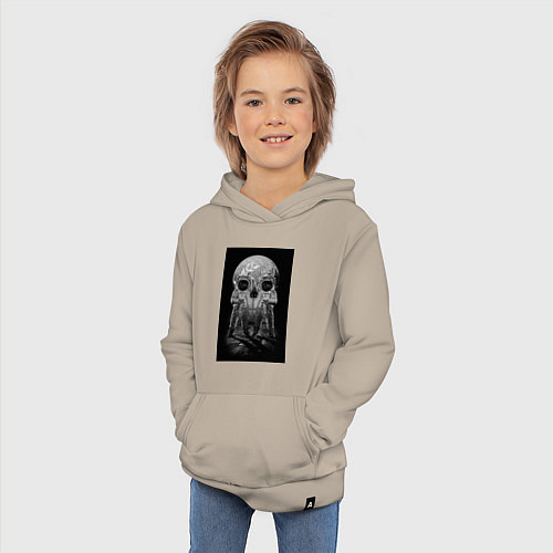 Детская толстовка-худи Космонавты / Миндальный – фото 3