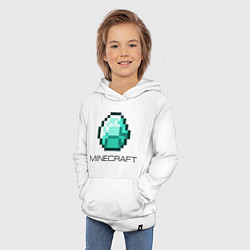 Толстовка детская хлопковая Minecraft Diamond, цвет: белый — фото 2