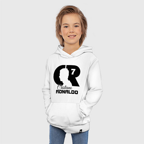 Детская толстовка-худи CR Ronaldo 07 / Белый – фото 3