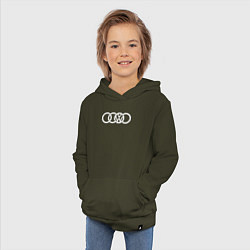 Толстовка детская хлопковая AUDI VW, цвет: хаки — фото 2