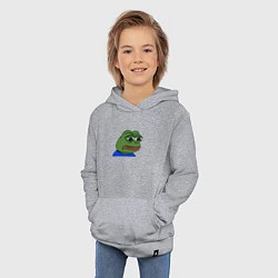 Толстовка детская хлопковая Sad frog, цвет: меланж — фото 2
