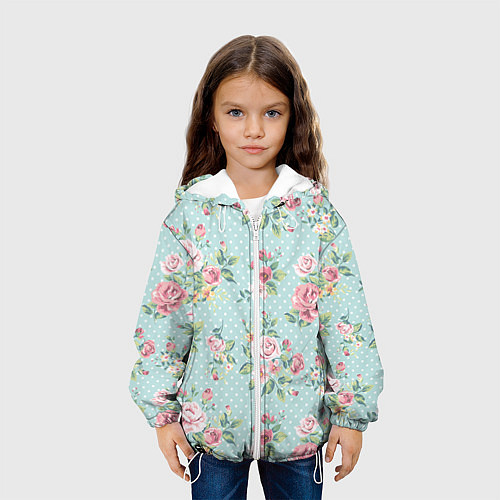 Детская куртка Цветы ретро 1 / 3D-Белый – фото 3