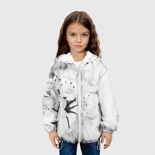 Детская куртка Белая сакура / 3D-Белый – фото 3