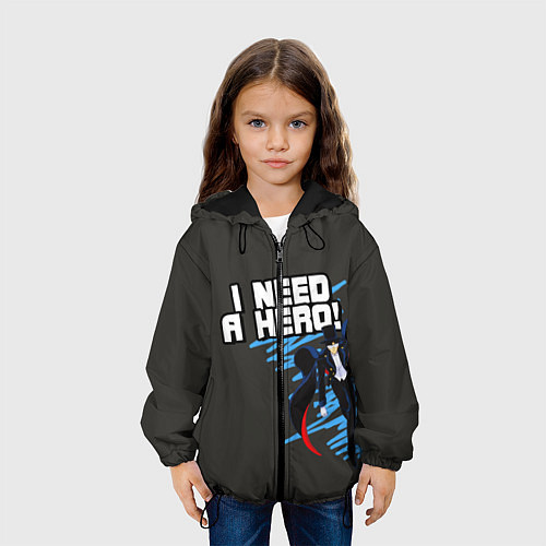 Детская куртка I need a hero / 3D-Черный – фото 3
