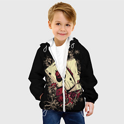 Куртка с капюшоном детская Карты дьявола, цвет: 3D-белый — фото 2